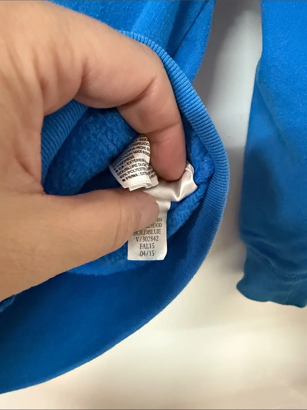 GAP Royal Blue Kids Zip-Up Hoodie with 'Boxing Gym N.Y.C.' Graphic dated 2015